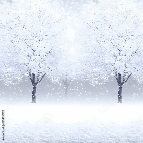 Snow-Covered Trees Stand Ma...