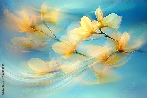 Abstract Magnolia Flowers G...