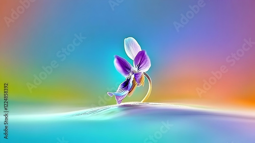 Single Purple Flower Blooms...