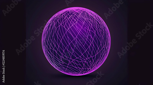 Glowing Purple Sphere with ...