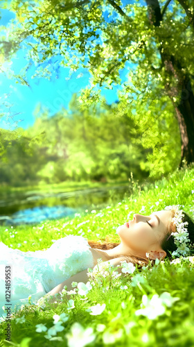 Beautiful Woman Sleeps Peac...