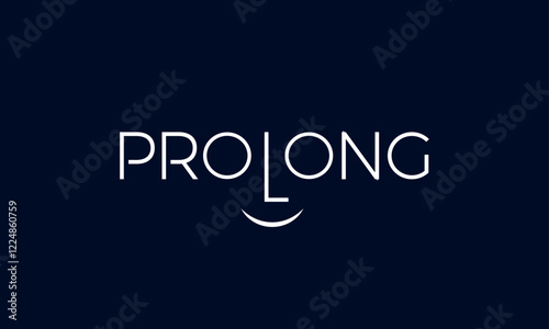 Prolong logo, Wordmark logo, creative human face logo. smiley face, health and medical logo, spa and aesthetics, wellness, long lasting, beauty, mental health logo, Vector Icon Symbol illustrations