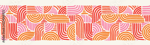 Hand drawn abstract seamless pattern, ethnic background, simple style - great for textiles, banners, wallpapers, wrapping - vector design