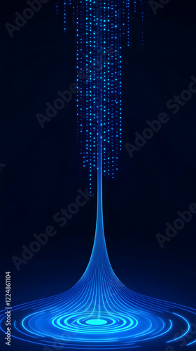 Abstract Blue Light Stream ...