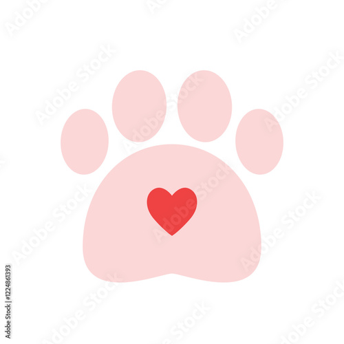 Dog Footprint logo. Footprint graphic. Pet outline.