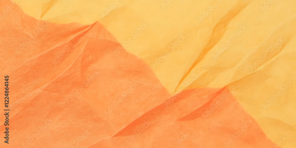 Fototapeta premium Abstract Orange and Yellow Folded Fabric Creates a Soft Textured Background Design