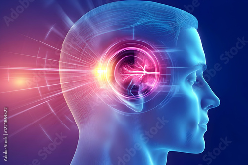 3D Illustration of Brain Ac...