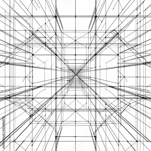 Abstract 3D Render of Inter...