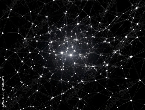 Abstract Network with Glowi...