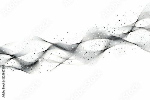 Abstract Gray Wavy Lines wi...