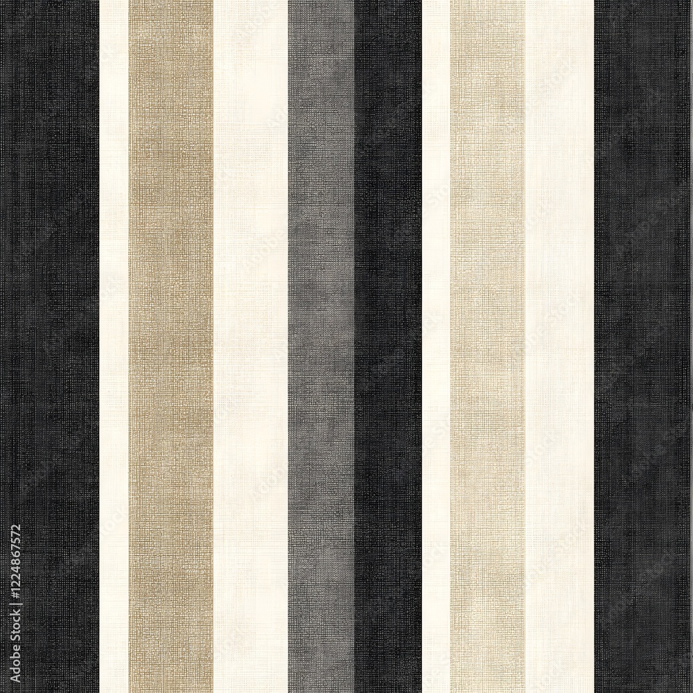 Fototapeta premium Elegant striped fabric in neutral colors for interior design and upholstery projects