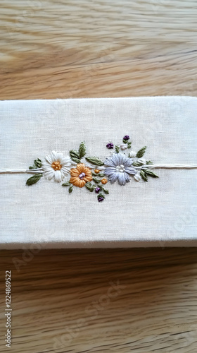 Embroidered Flowers on Line...