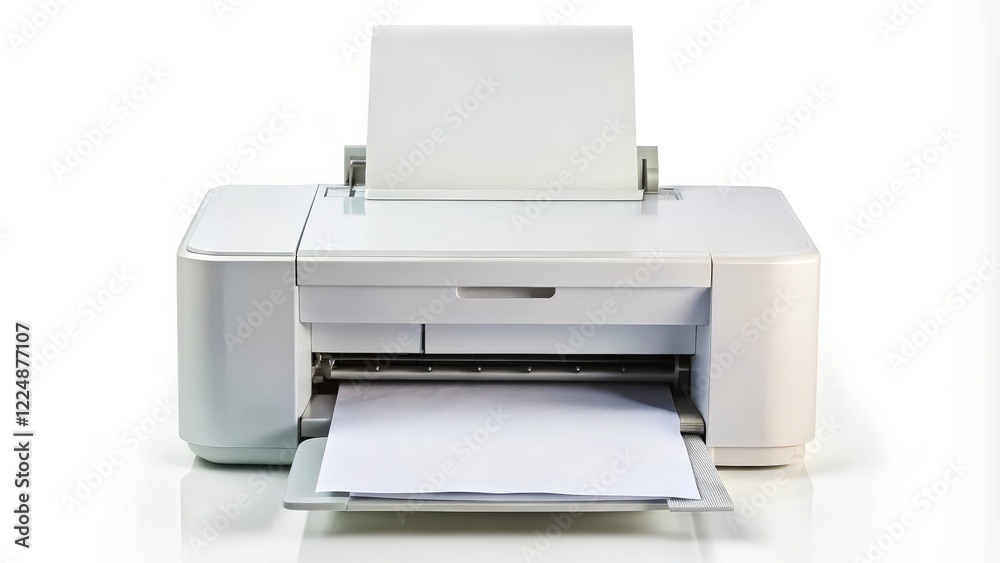 White Inkjet Printer with Paper Output Tray White Inkjet Printer with Paper Output Tray