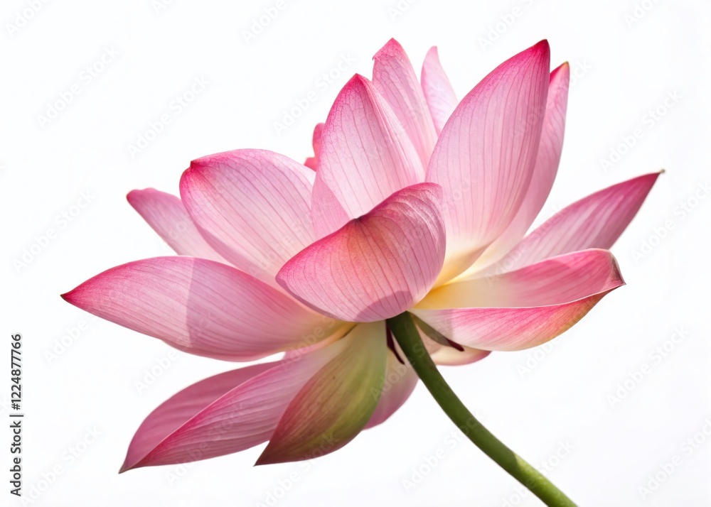 Pink Lotus Flower Isolated on White Background - High-Resolution Stock Photo Pink Lotus Flower Isolated on White Background - High-Resolution Stock Photo