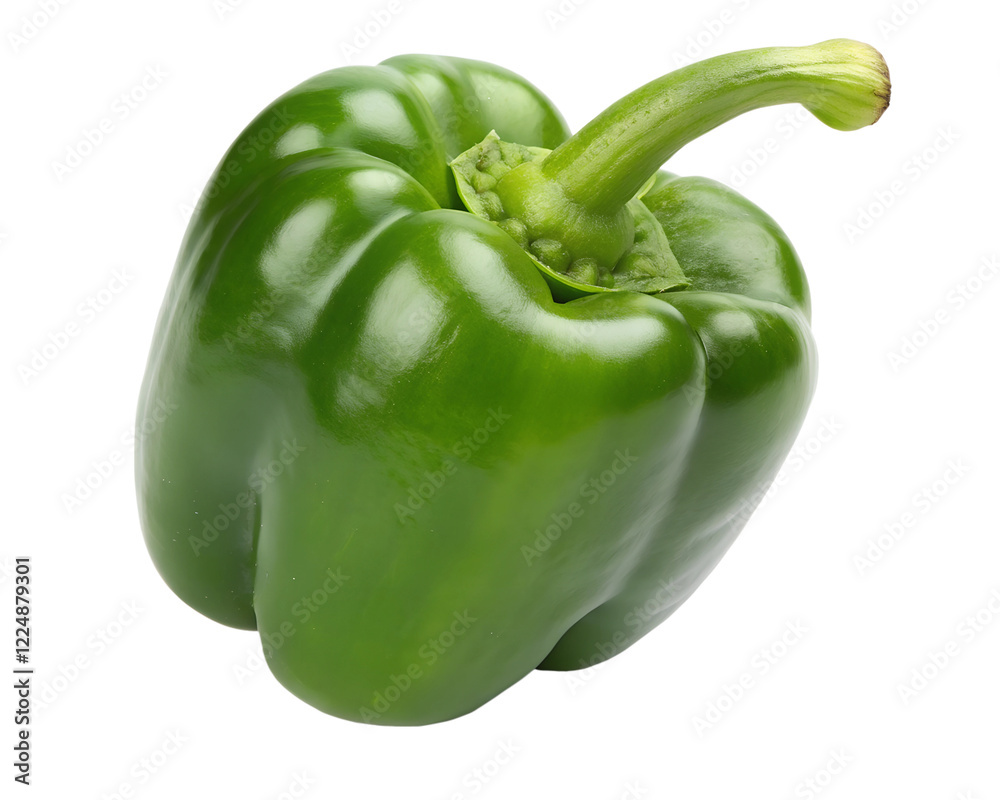 sweet bell pepper isolated on a white background, clipping path, cut out, single sweet bell pepper isolated on a white background, clipping path, cut out, single