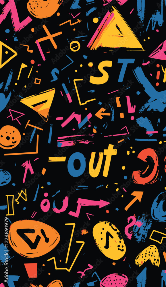 Obraz premium Colorful Graffiti vector Illustration