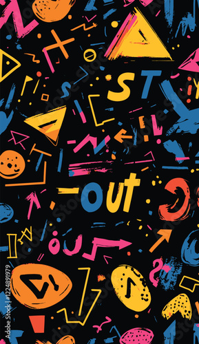 Colorful Graffiti vector Illustration