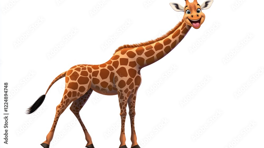 Obraz premium Happy Cartoon Giraffe