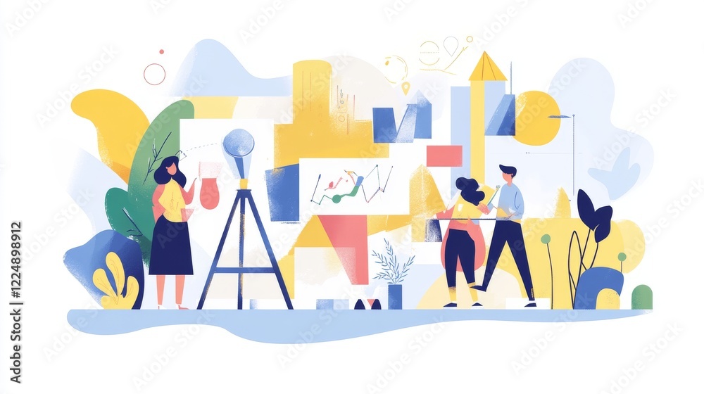 Flat design web page template for creative business process and business strategy. Trendy vector illustration concept for website and mobile app. Flat design web page template for creative business process and business strategy. Trendy vector illustration concept for website and mobile app.