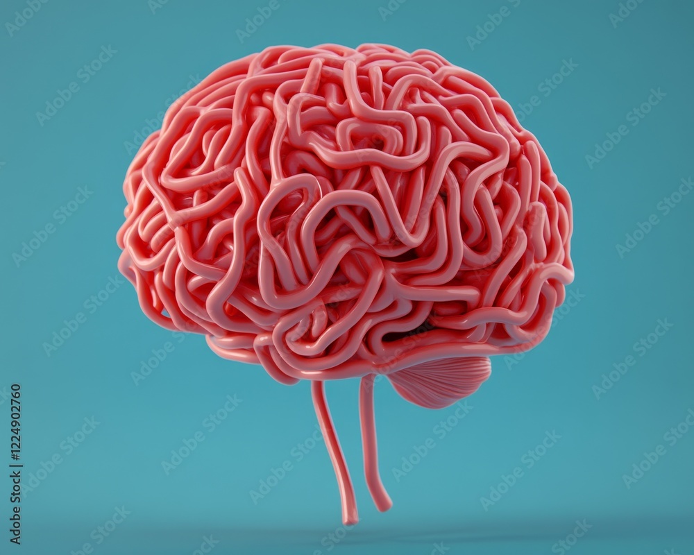 A vibrant, stylized representation of a brain, crafted with colorful, intertwined strands, set against a light blue background. A vibrant, stylized representation of a brain, crafted with colorful, intertwined strands, set against a light blue background.
