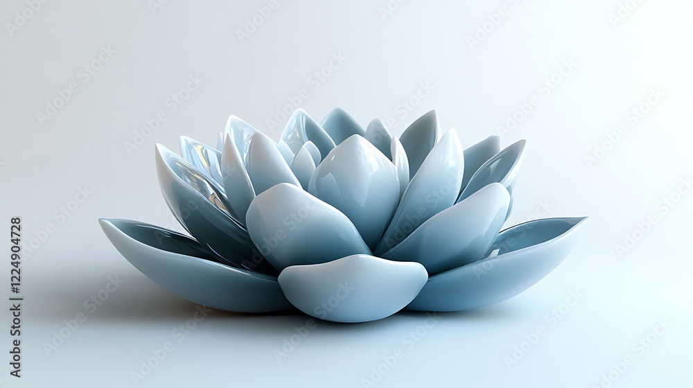 Fototapeta premium Elegant Blue Lotus Flower Sculpture background