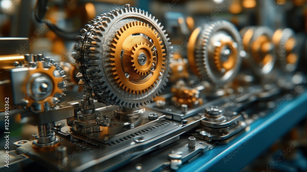 Intricate Machinery: A Close-Up of Gears and Cogs Intricate Machinery: A Close-Up of Gears and Cogs