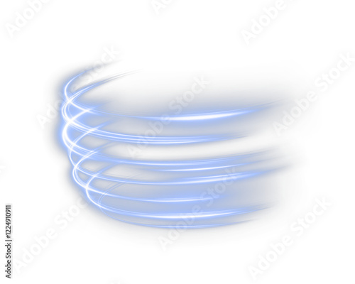 dynamic neon spiral with glowing blue energy and sparkles ideal for PNG styles, futuristic power visuals, or abstract motion effects.