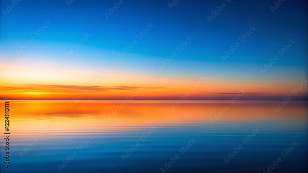 Fototapeta premium Serene Abstract Background: Warm Orange and Cool Blue Gradient Minimalist Photography
