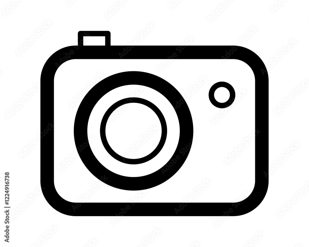 Bold camera icon, minimalist line art style. Perfect for websites, apps, or presentations needing a clean, modern photography symbol. Versatile design for various contexts. Bold camera icon, minimalist line art style. Perfect for websites, apps, or presentations needing a clean, modern photography symbol. Versatile design for various contexts.
