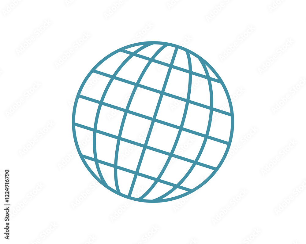Simple, stylish teal globe icon perfect for websites, apps, presentations, and global concepts. Clean lines minimalist design ensure versatility. Simple, stylish teal globe icon perfect for websites, apps, presentations, and global concepts. Clean lines minimalist design ensure versatility.