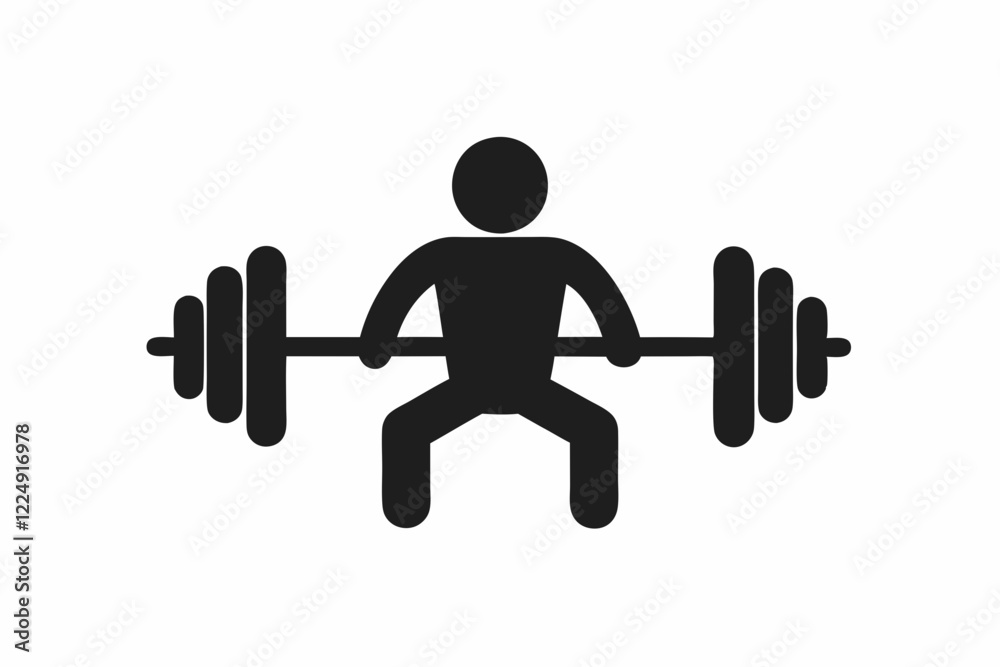 Fitness Icon Silhouette Vector - Black Workout Symbol On White Background,gym symbol, exercise icon, fitness equipment silhouette. Fitness Icon Silhouette Vector - Black Workout Symbol On White Background,gym symbol, exercise icon, fitness equipment silhouette.