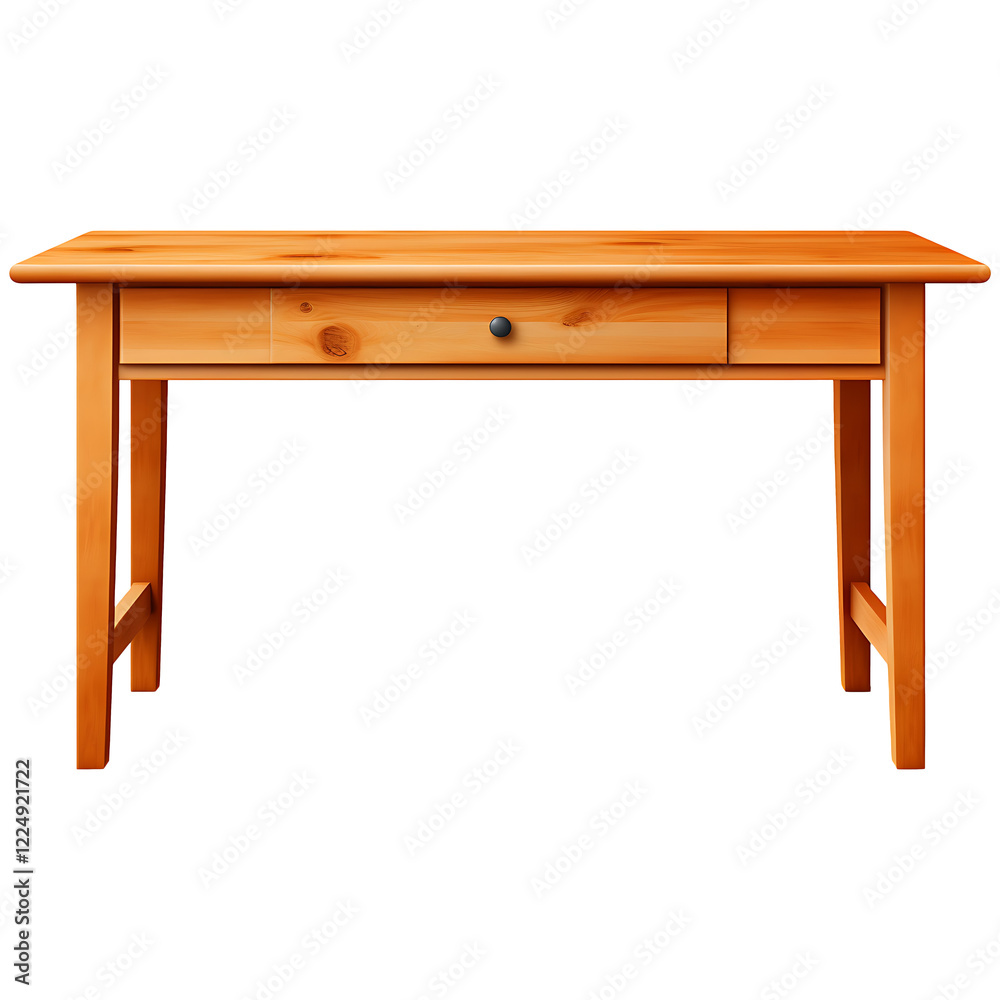 Wooden Desk isolated on transparent background Wooden Desk isolated on transparent background