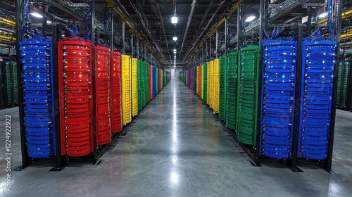Vibrant Google Data Center: A Symphony of Servers