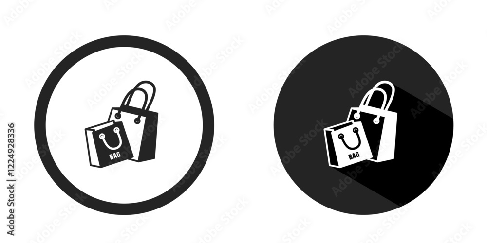 Shopping bag logo. Shopping bag icon vector design black color. Stock vector. Shopping bag logo. Shopping bag icon vector design black color. Stock vector.