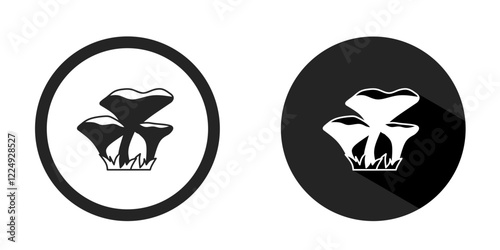 Mushroom logo. Mushroom icon vector design black color. Stock vector.