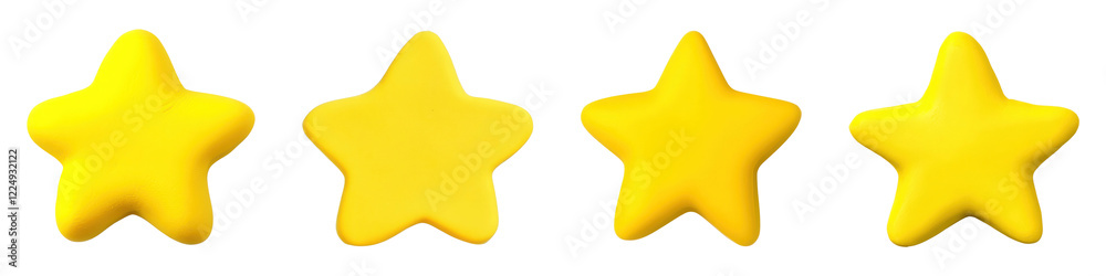 PNG Four yellow stars aligned, element set on transparent background PNG Four yellow stars aligned, element set on transparent background