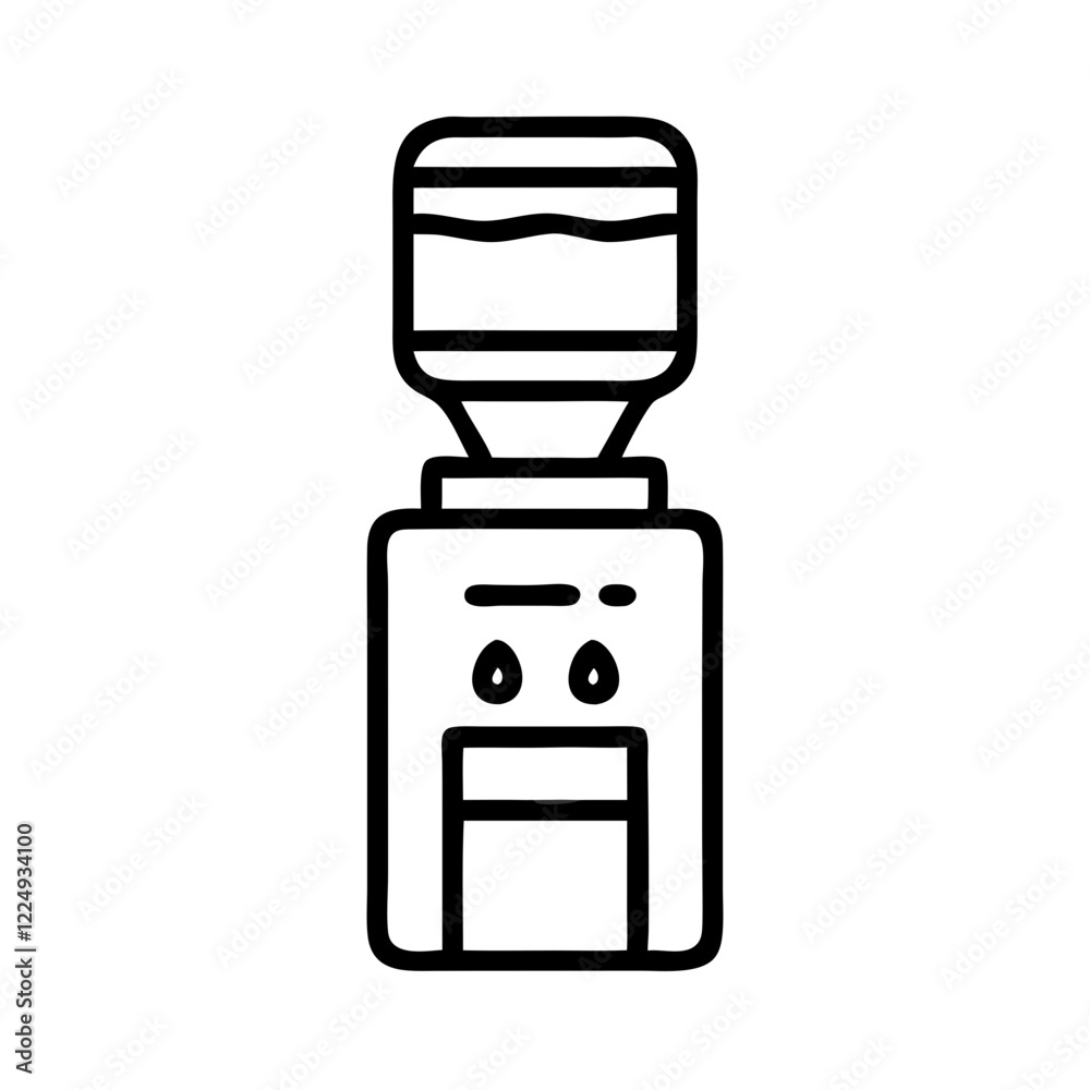 Outline icon of a water dispenser on a transparent background for household appliances
Outline icon of a water dispenser on a transparent background for household appliances