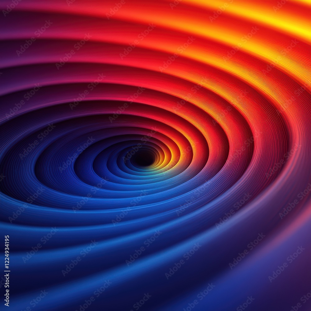 Naklejka premium Spiraling Gradient Vortex with Vibrant Colors.