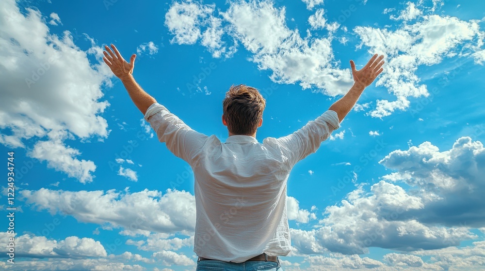 Embracing freedom a person celebrating under a vast sky outdoor inspirational scenic viewpoint nature's serenity Embracing freedom a person celebrating under a vast sky outdoor inspirational scenic viewpoint nature's serenity