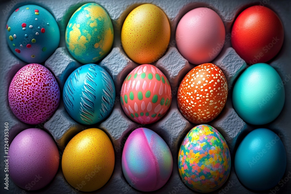 Easter Eggstravaganza: Vibrant Collection of Colorful Eggs Easter Eggstravaganza: Vibrant Collection of Colorful Eggs