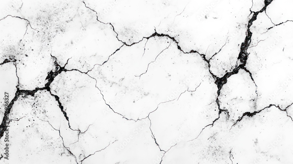 Obraz premium Cracked white texture background.