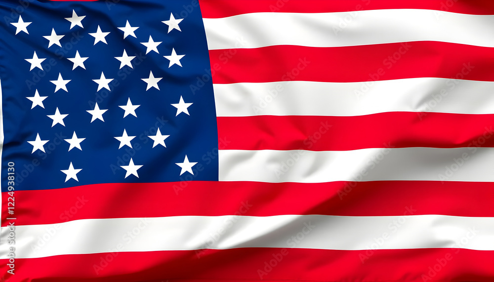 Naklejka premium United States of America flag. The correct proportions and color