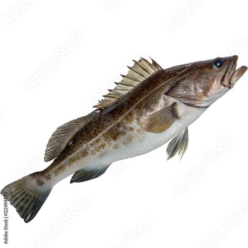 ling cod fish isolated on white background