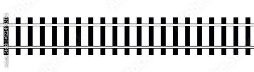 railway track silhouette, black and white illustration of railroad tracks, seamless repeatable shape