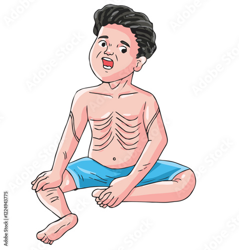  Science of hand drawn vector marasmus disease clipart.

