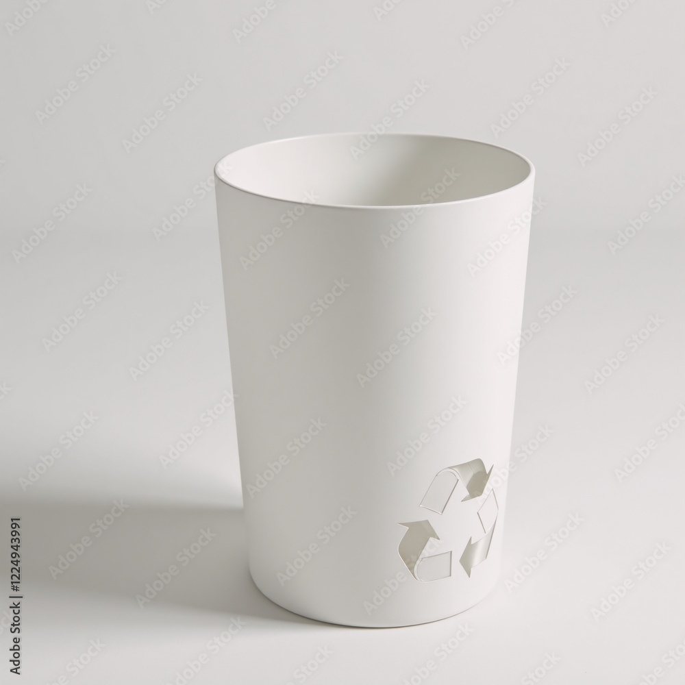 Recycling Bin Displaying Paper Design Emphasizing Eco-Friendly Ideas Isolated on Clean Background Recycling Bin Displaying Paper Design Emphasizing Eco-Friendly Ideas Isolated on Clean Background