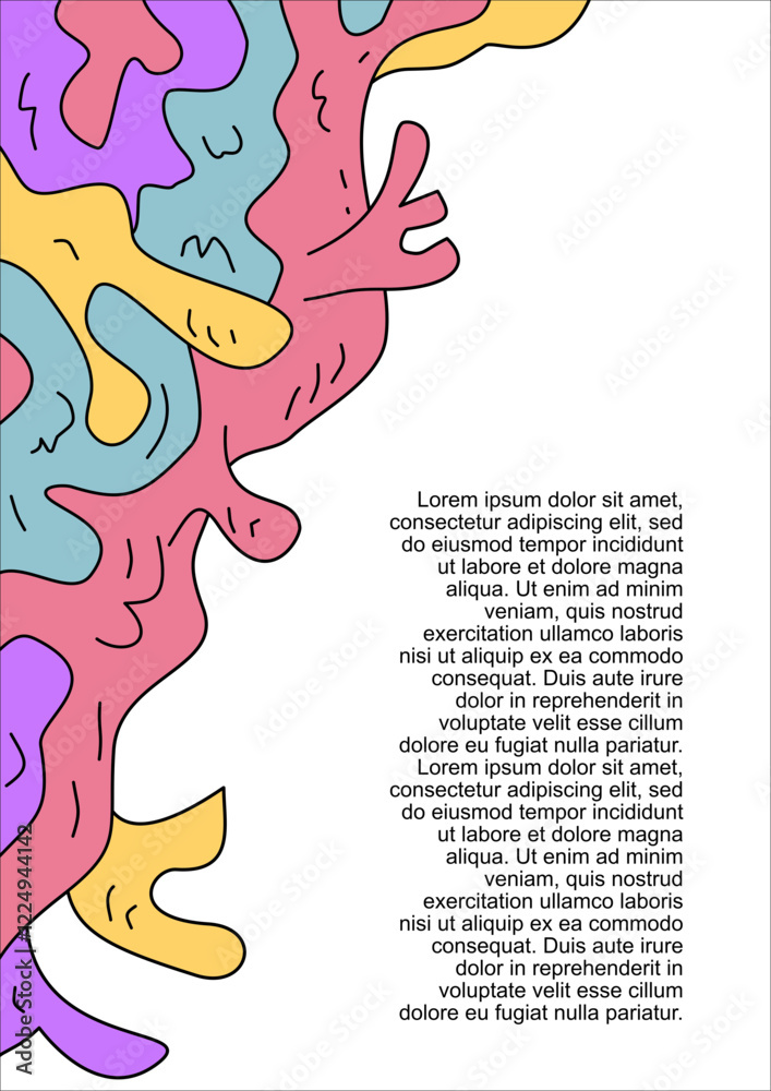 Fototapeta Colorful abstract background design for text, poster, cover book, media printing, or home decoration 