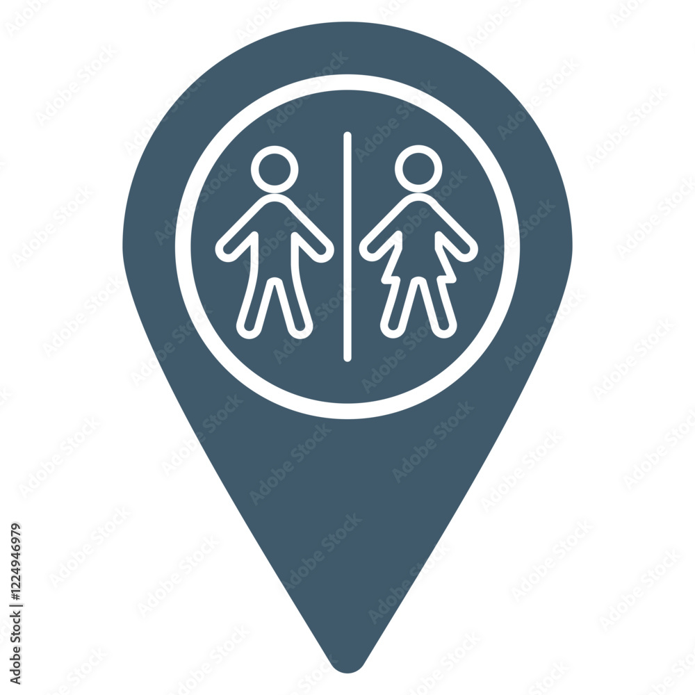 Restroom Location Icon Element For Design Restroom Location Icon Element For Design