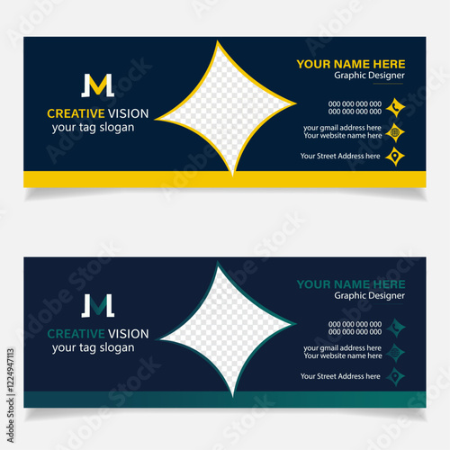 Modern and minimalist email signature orvest clean email footer template