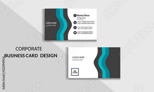 Modern creative minimal simple unique business card and name card template for corporate business card design.	